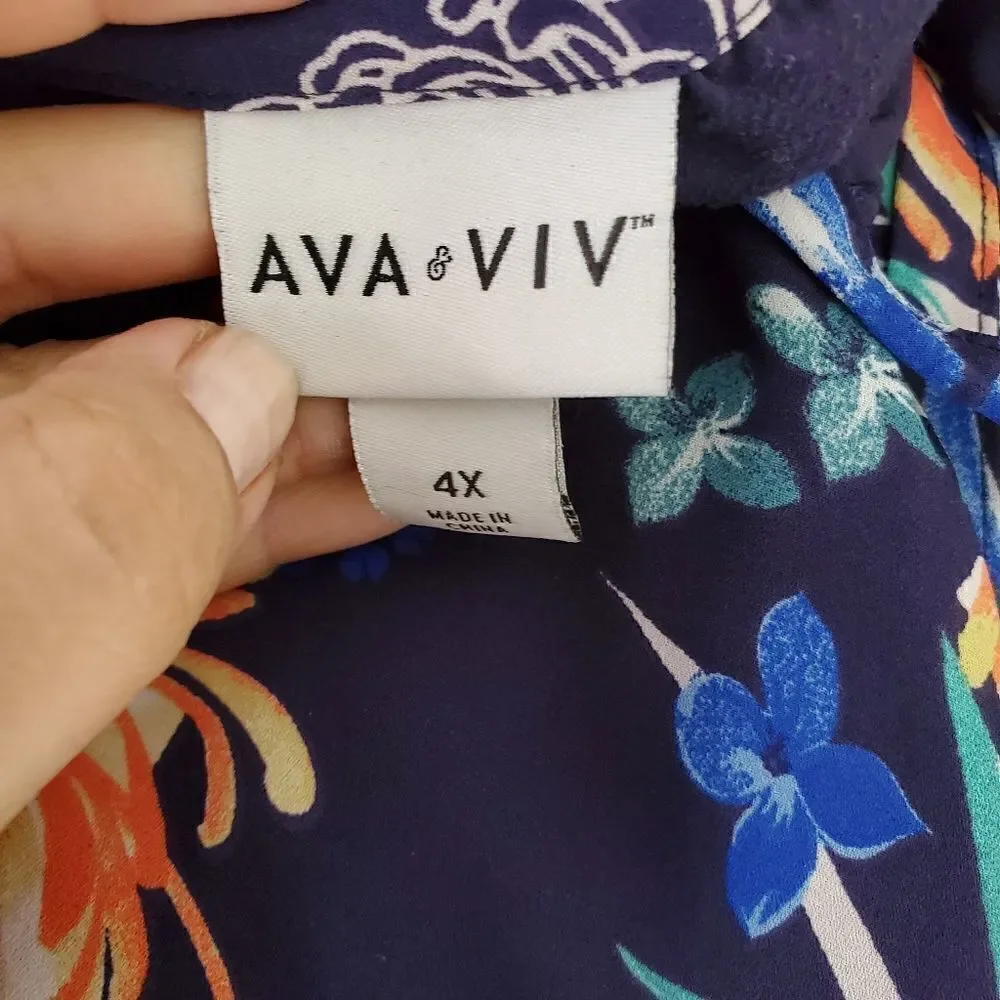 Ava & viv tropical print dress
